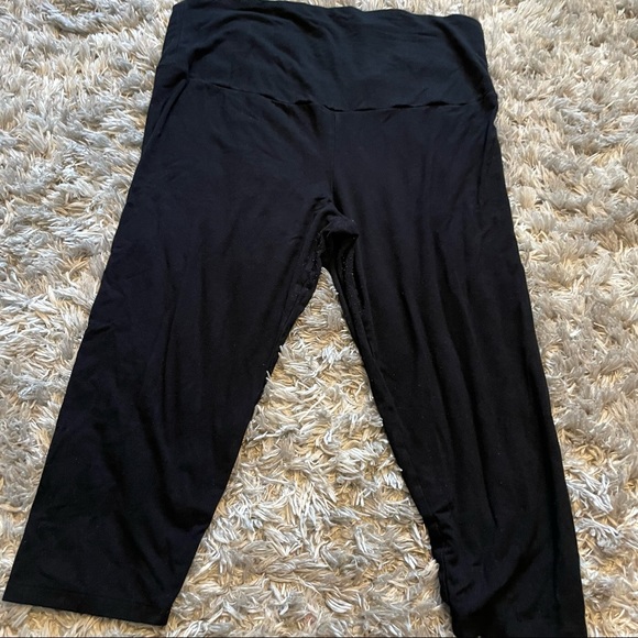 Gap size XL Maternity Pure Body Full Panel Crop Leggings Black - Picture 1 of 3